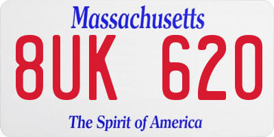 MA license plate 8UK620