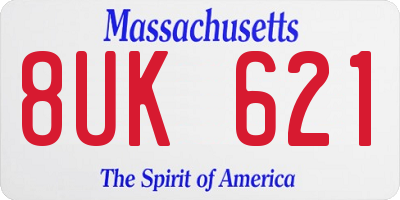 MA license plate 8UK621