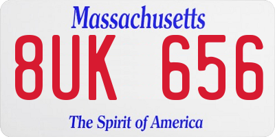 MA license plate 8UK656