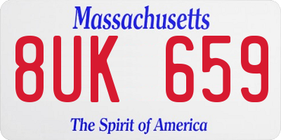 MA license plate 8UK659