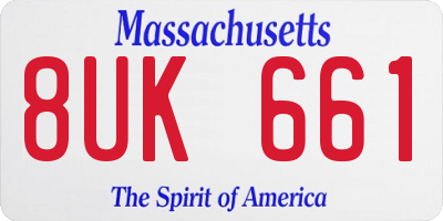 MA license plate 8UK661