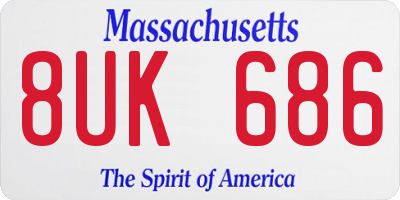 MA license plate 8UK686