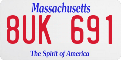MA license plate 8UK691