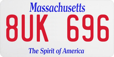 MA license plate 8UK696