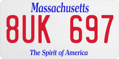 MA license plate 8UK697