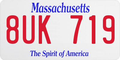 MA license plate 8UK719