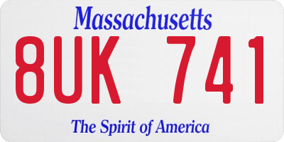 MA license plate 8UK741