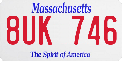 MA license plate 8UK746