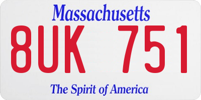 MA license plate 8UK751
