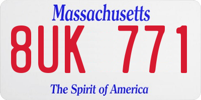 MA license plate 8UK771