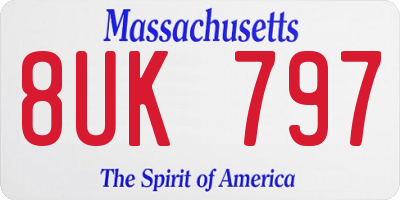 MA license plate 8UK797