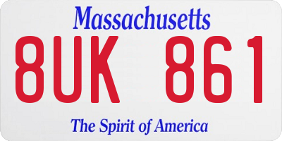 MA license plate 8UK861