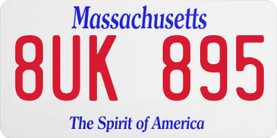 MA license plate 8UK895