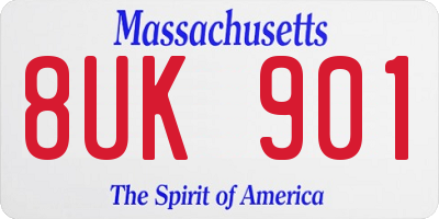 MA license plate 8UK901