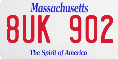 MA license plate 8UK902