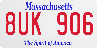 MA license plate 8UK906