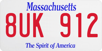 MA license plate 8UK912