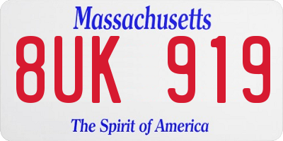 MA license plate 8UK919