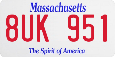 MA license plate 8UK951