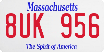 MA license plate 8UK956