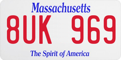 MA license plate 8UK969