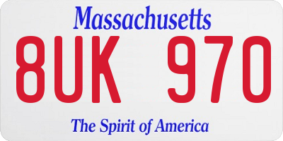 MA license plate 8UK970