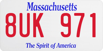 MA license plate 8UK971