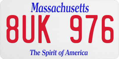 MA license plate 8UK976