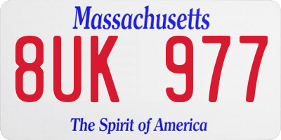 MA license plate 8UK977
