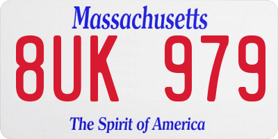 MA license plate 8UK979