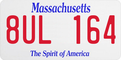 MA license plate 8UL164