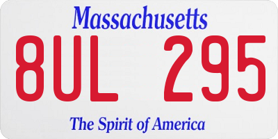 MA license plate 8UL295
