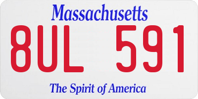 MA license plate 8UL591
