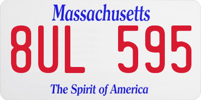 MA license plate 8UL595