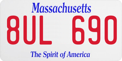 MA license plate 8UL690
