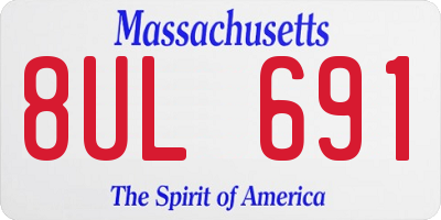 MA license plate 8UL691