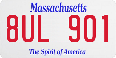 MA license plate 8UL901