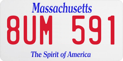 MA license plate 8UM591