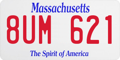 MA license plate 8UM621