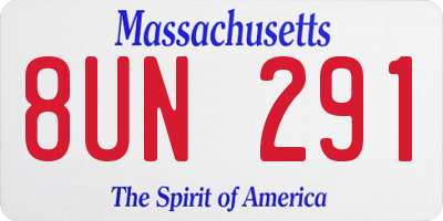 MA license plate 8UN291