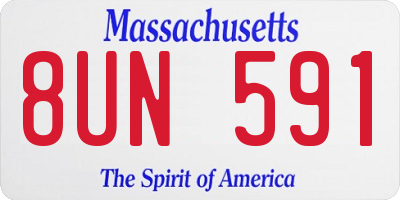 MA license plate 8UN591