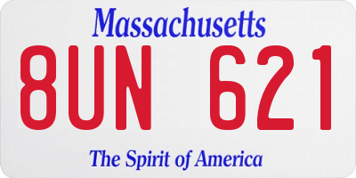 MA license plate 8UN621