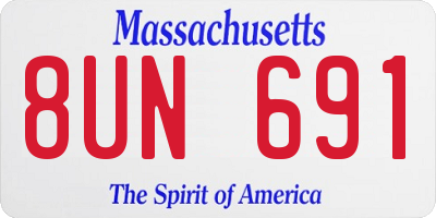 MA license plate 8UN691