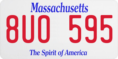 MA license plate 8UO595