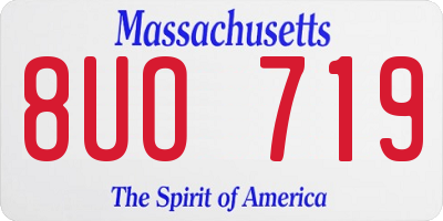 MA license plate 8UO719