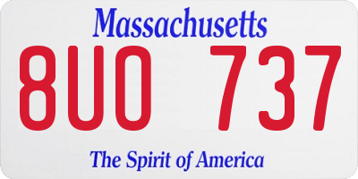 MA license plate 8UO737