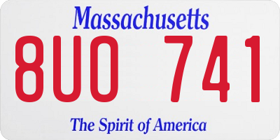 MA license plate 8UO741