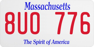 MA license plate 8UO776
