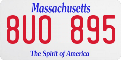 MA license plate 8UO895