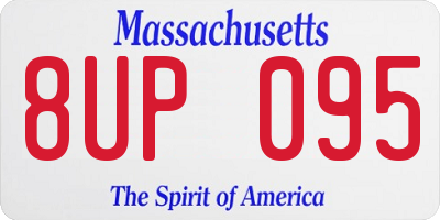 MA license plate 8UP095